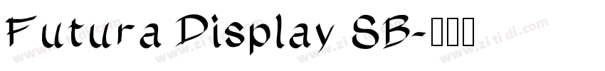 Futura Display SB字体转换